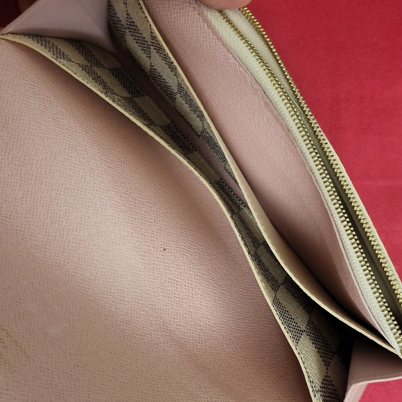 Authentic Louis Vuitton Emilie Wallet Damier Azur with pink.. - Picture 7 of 14